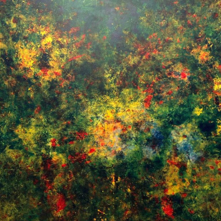 J E, Acryl on Canvas, 190x190cm, 2021